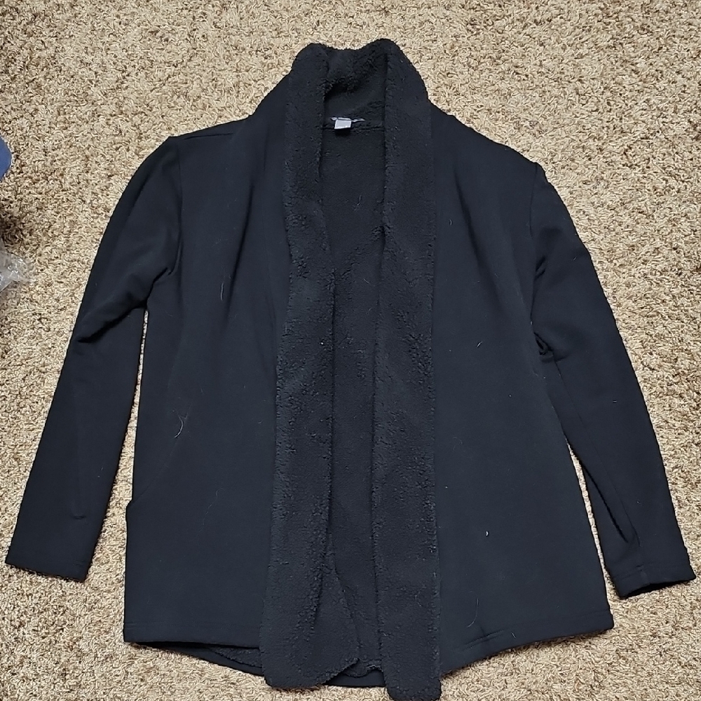 Eddie Bauer Women's Black Sherpa Top